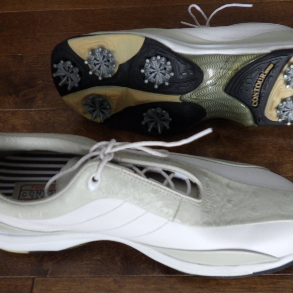 FOOTJOY Golf Shoes Women's Size 7M/US New Contour Series 94003 White Sage Green
